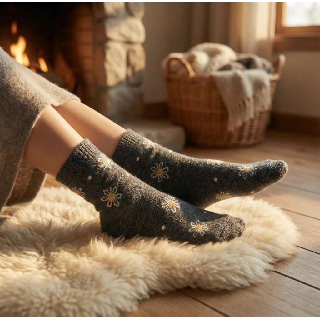 [Kaimei Cotton Industry] 6 pairs of random excellent winter essentials🔥 (women's) exquisite warm socks cold socks warm socks wool socks long socks winter socks, , large