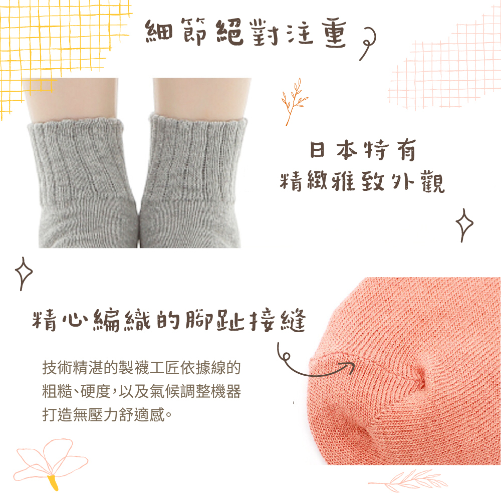 【M&M 日本製】SD04 天然有機舒眠襪 3雙/組, , large