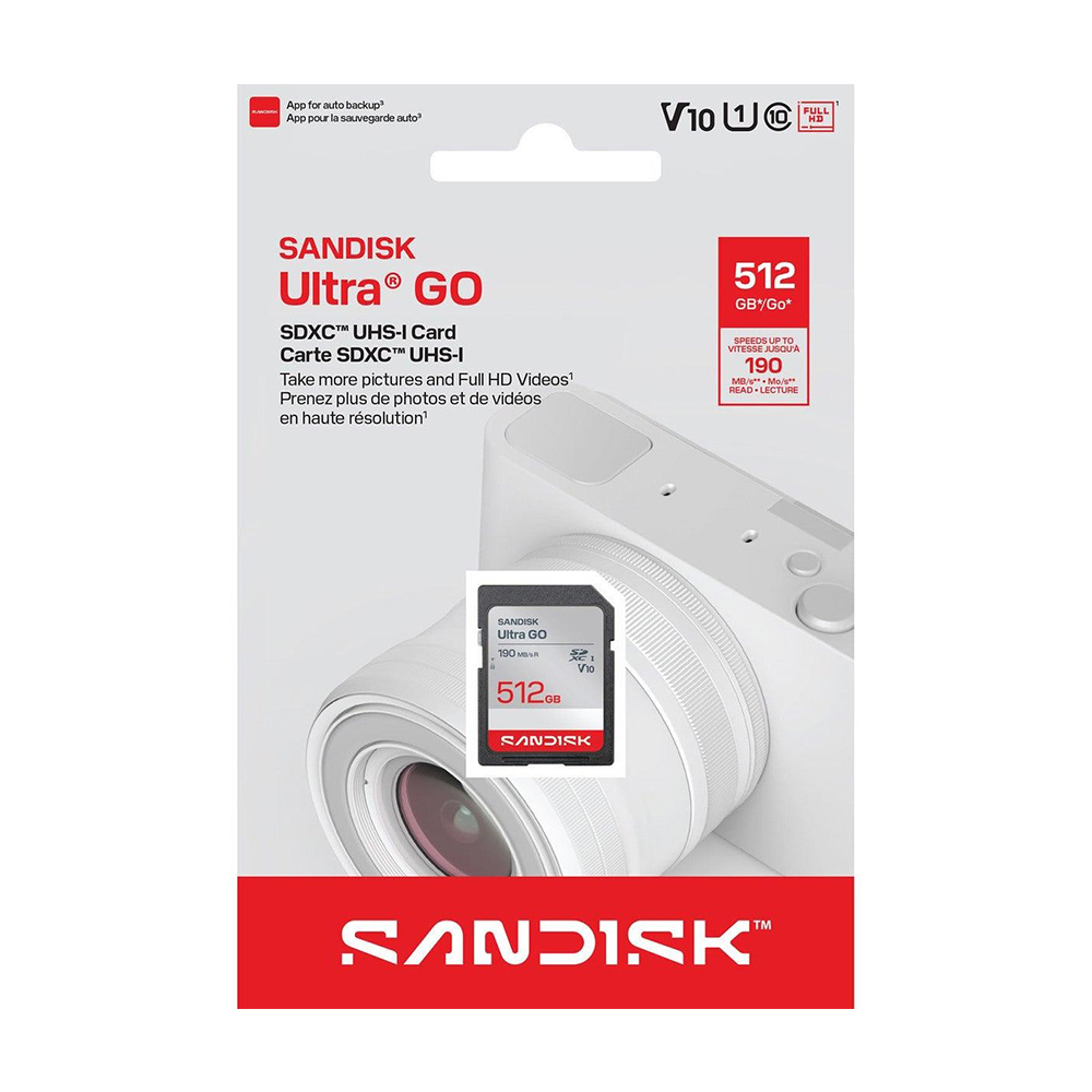 【SanDisk】Ultra GO 512G U1 V10 UHS-I SD SDXC 記憶卡, , large
