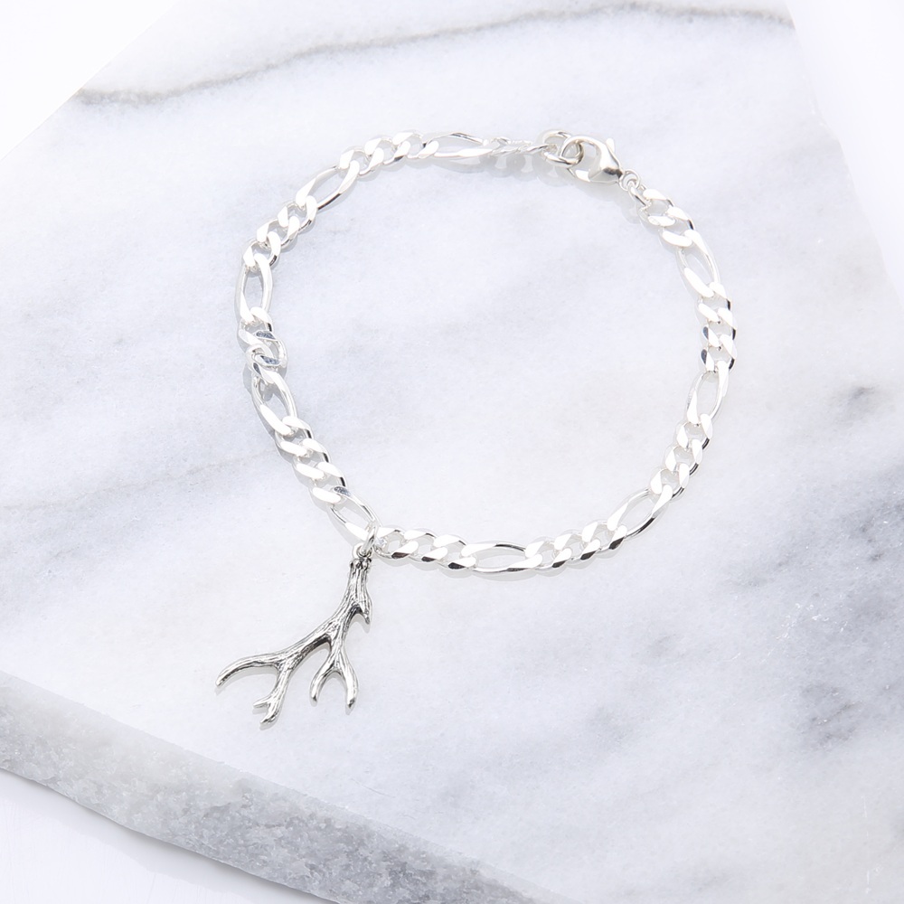 【Angel & Me】一鹿有你 鹿角 s925純銀手鍊 腳鍊 情人節禮物, , large