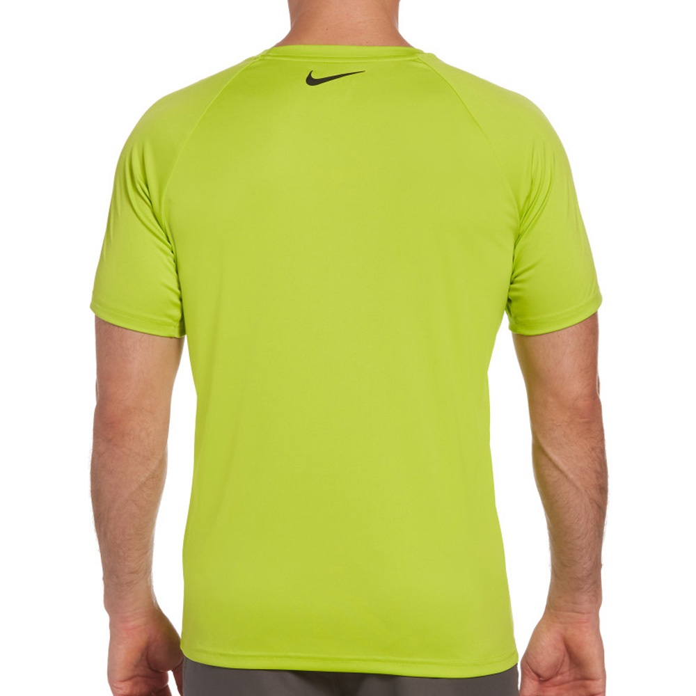 NIKE JDI SWOOSH 成人男性短袖防曬衣 健身 戶外運動 吸汗 乾爽 透氣 彈性 舒適 抗UV 黑 亮綠 藍綠, , large