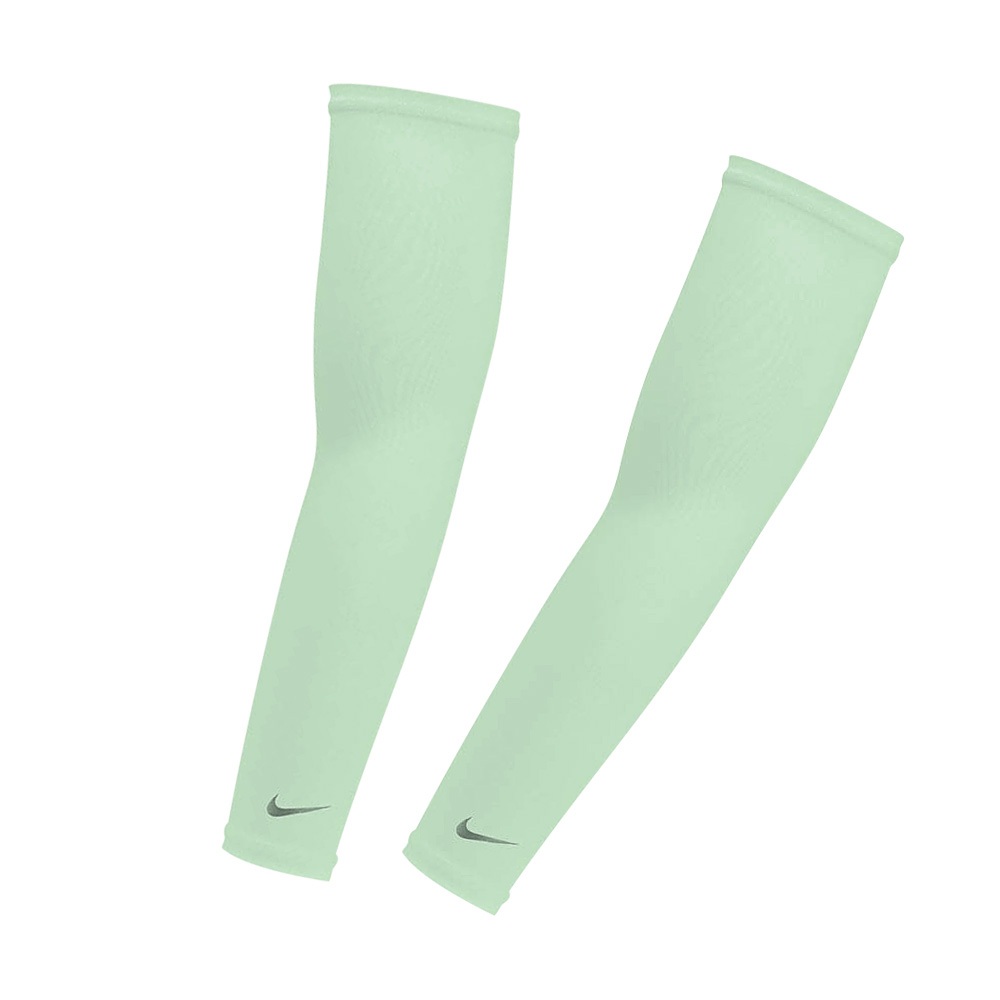 NIKE 輕量跑步臂套2.0 護臂套 袖套 路跑 戶外運動 素色 簡約 防曬 反光 吸濕 排汗 快乾 透氣 黑 白 亮綠, , large