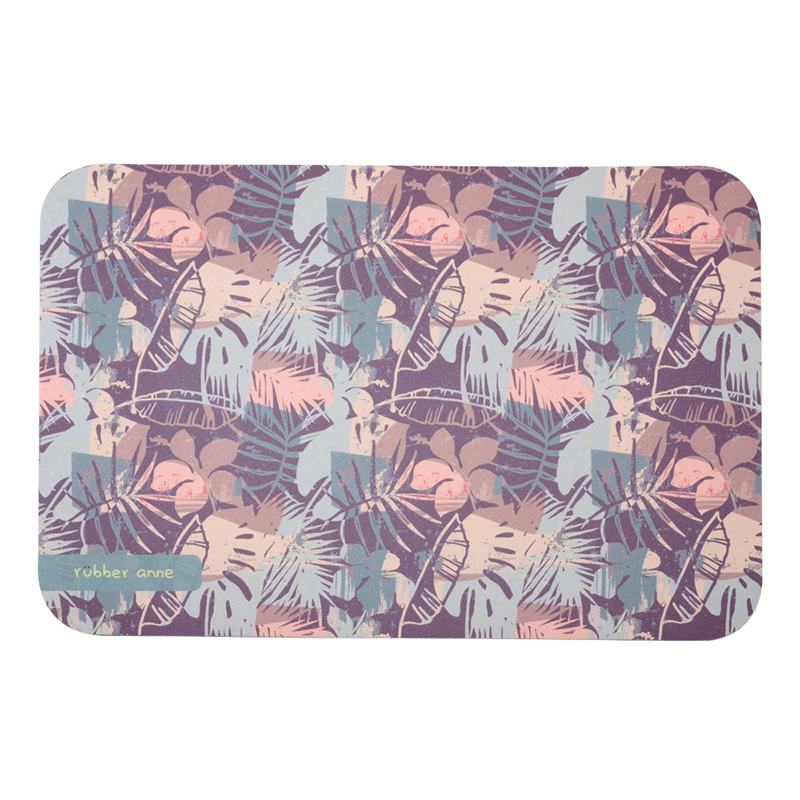 【怪獸】rubber anne 軟式珪藻土吸水地墊 蘊綠花園 (60x40cm) -春霞, , large