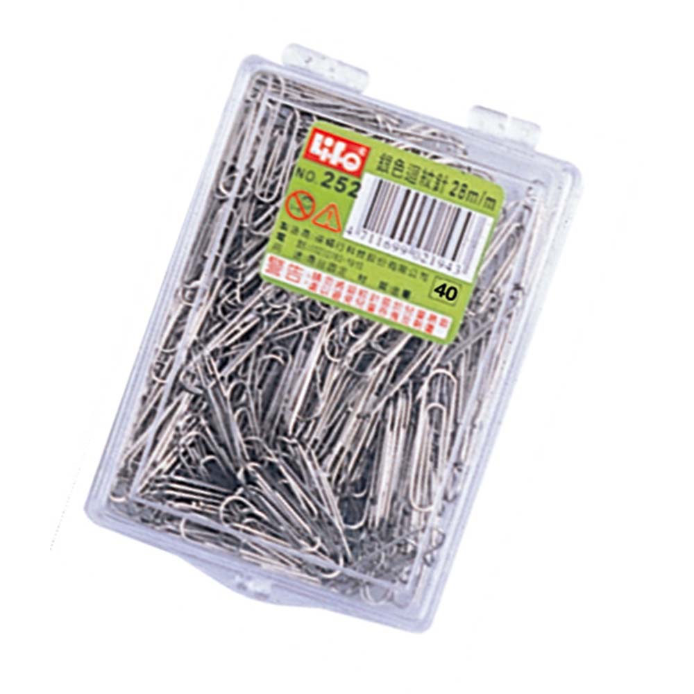 【 徠福 】銀色 28mm 迴紋針 230入/盒 NO.252, , large