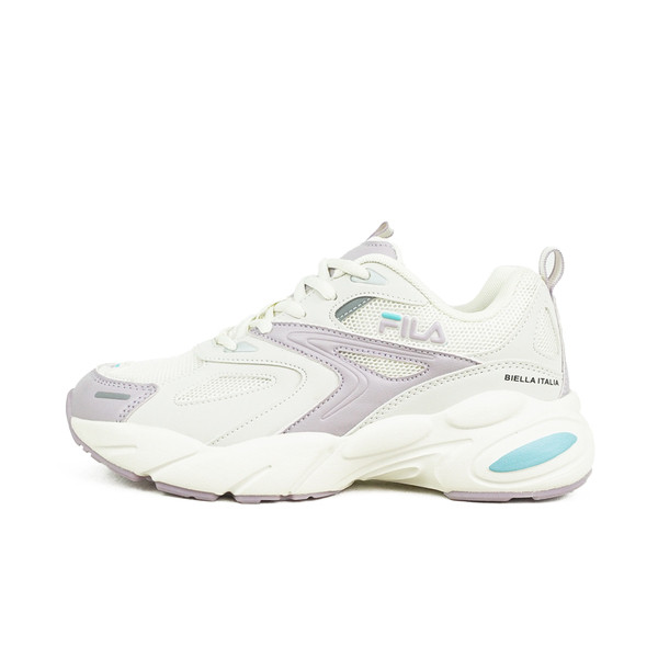 Kixpress-Fila Defender 女 休閒鞋 復古 運動鞋 米紫 [5-J907X-919]