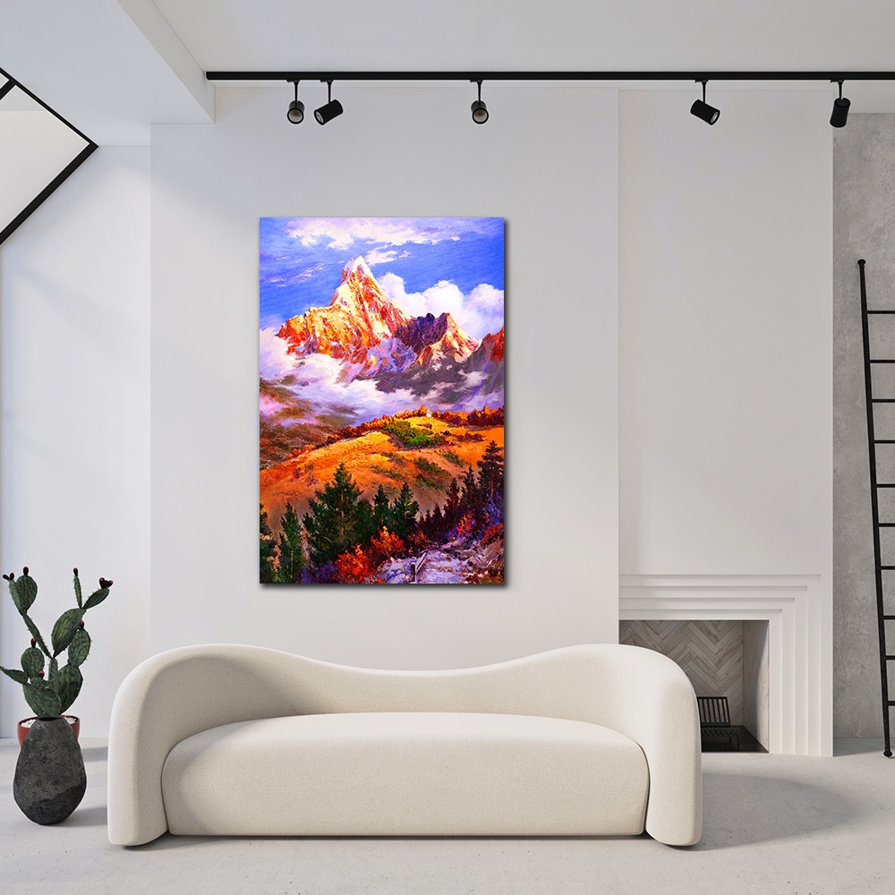 【御畫房】神山 國家一級畫師手繪油畫60×90cm(VF-23)