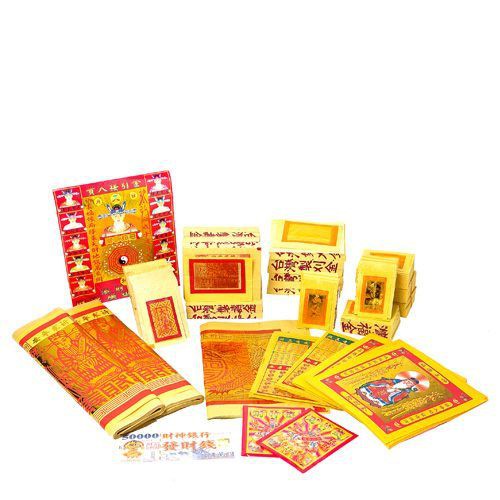 【金發財金紙】傳統豐富土地公金含五路財神金 -1入組(金紙) 品號：2340823