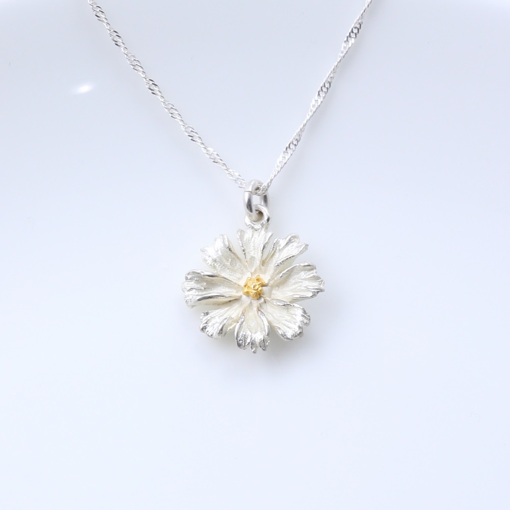 【Angel & Me】小花 綻放 Flower s925 純銀 項鍊 生日 紀念 禮物, , large