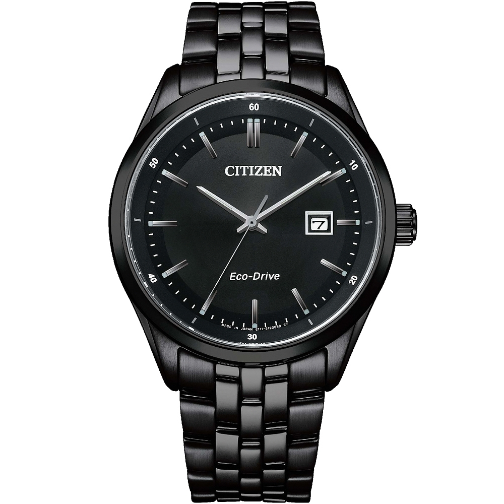 CITIZEN 星辰 光動能城市手錶-黑 BM7565-80E