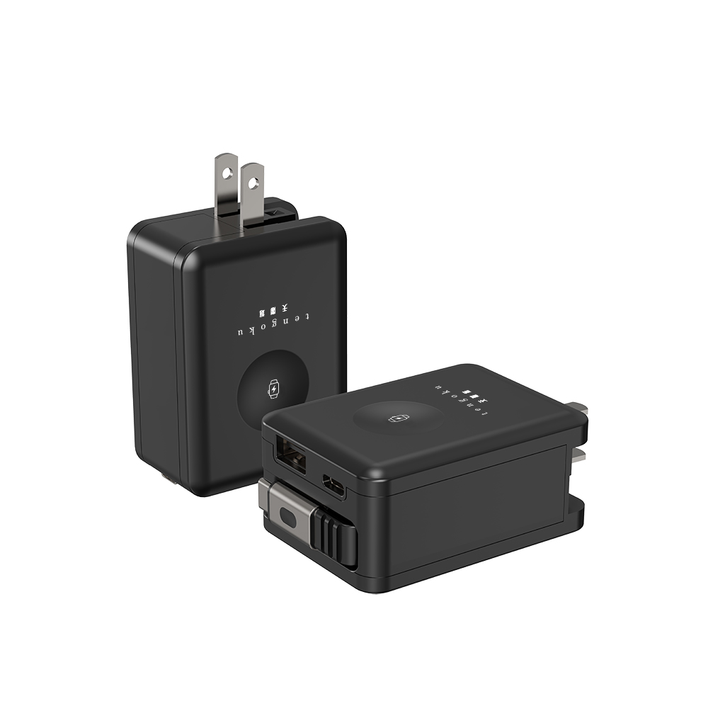 【tengoku天閤堀】42W氮化鎵四合一雙孔自帶伸縮線快充充電器, , large