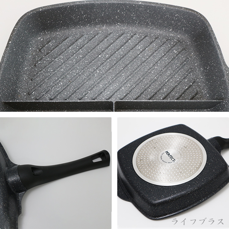 PERFECT極緻鑄造三格平煎鍋-28cm-1支, , large