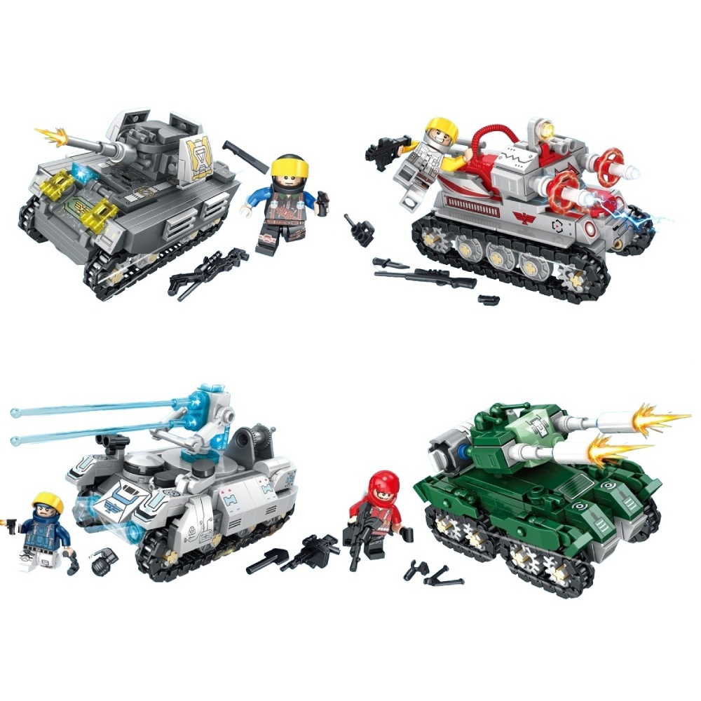  [Brick Republic]LWCK 90078 Strong Army &ndash; Set of 4 (Educational Building Blocks), , large