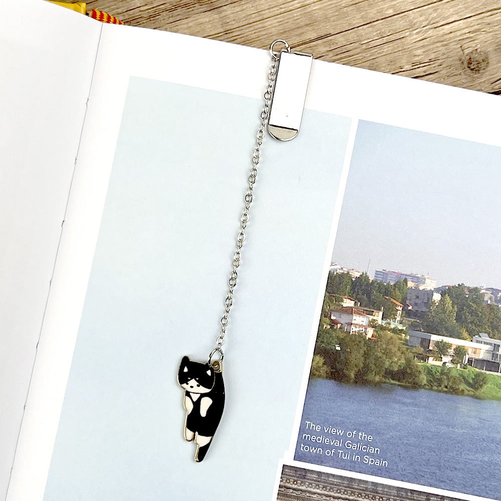 Cat Pendant Chain Bookmark, , large