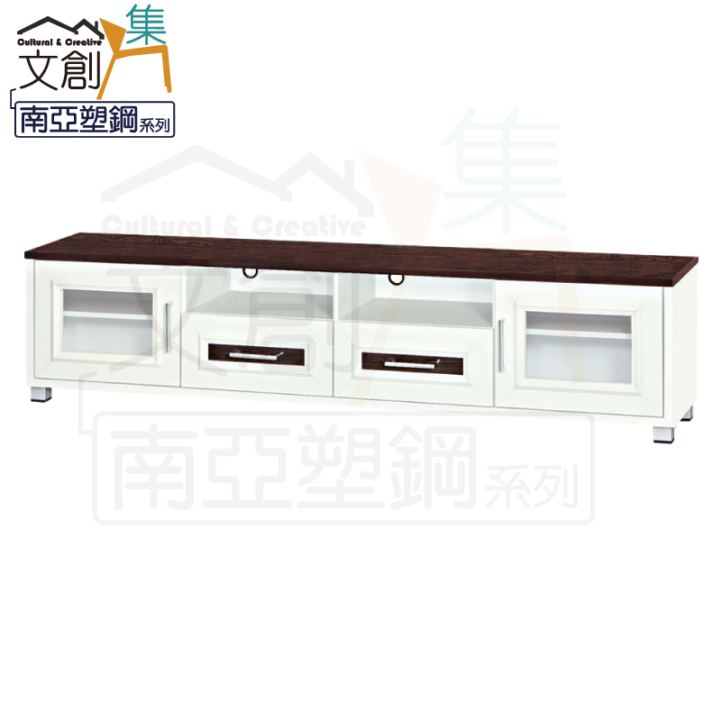 【文創集】巴莉 環保6.6尺南亞塑鋼二門二抽電視櫃/視聽櫃(客約商品), , large