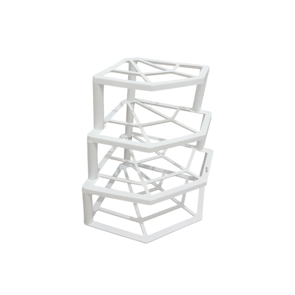 GS MALL 台灣製造 角落四層置物架 餐盤收納架 廚房四層置物架 儲物架 杯架 瓶罐架 四層架, , large