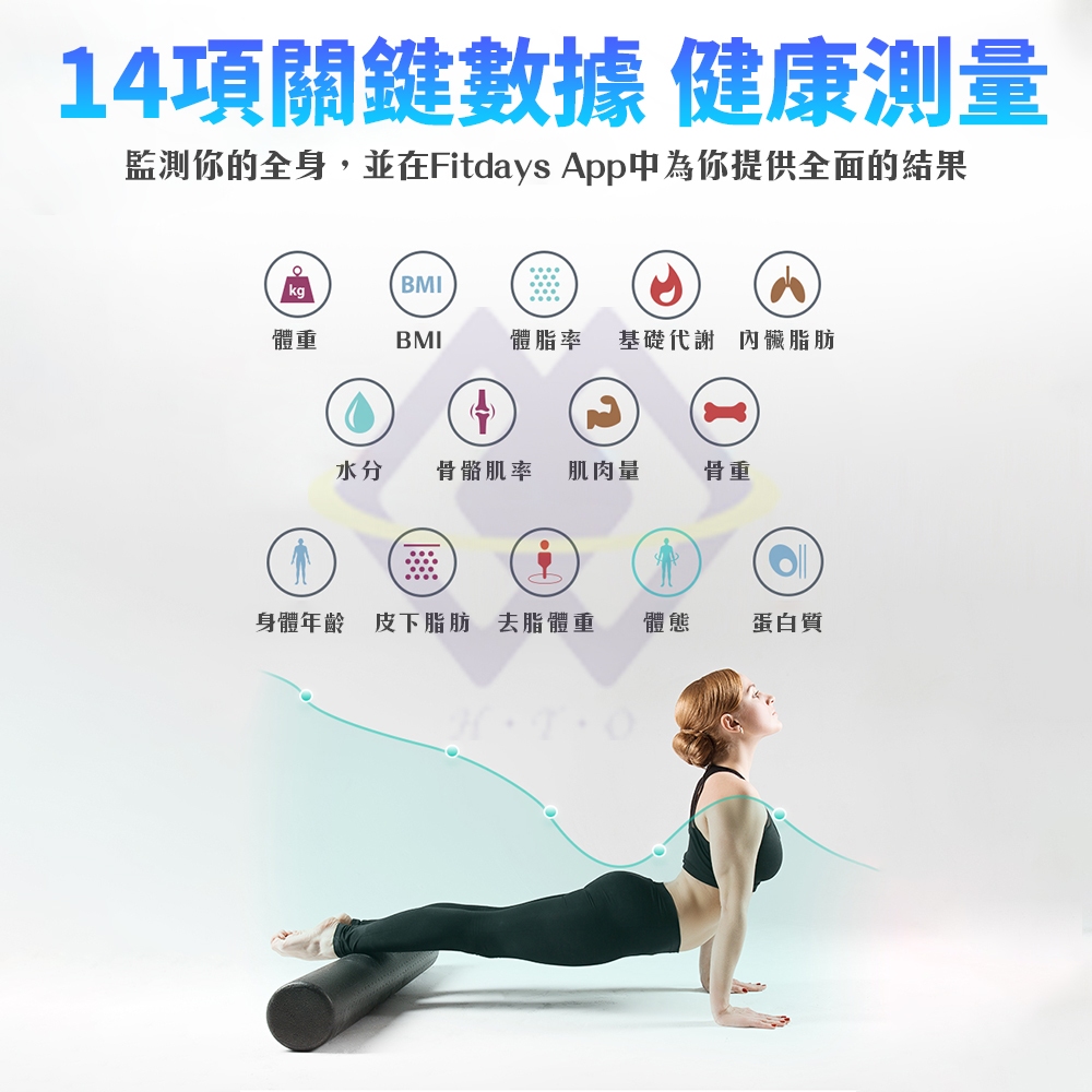 【禾統】智慧型體脂體重計/黑色, , large