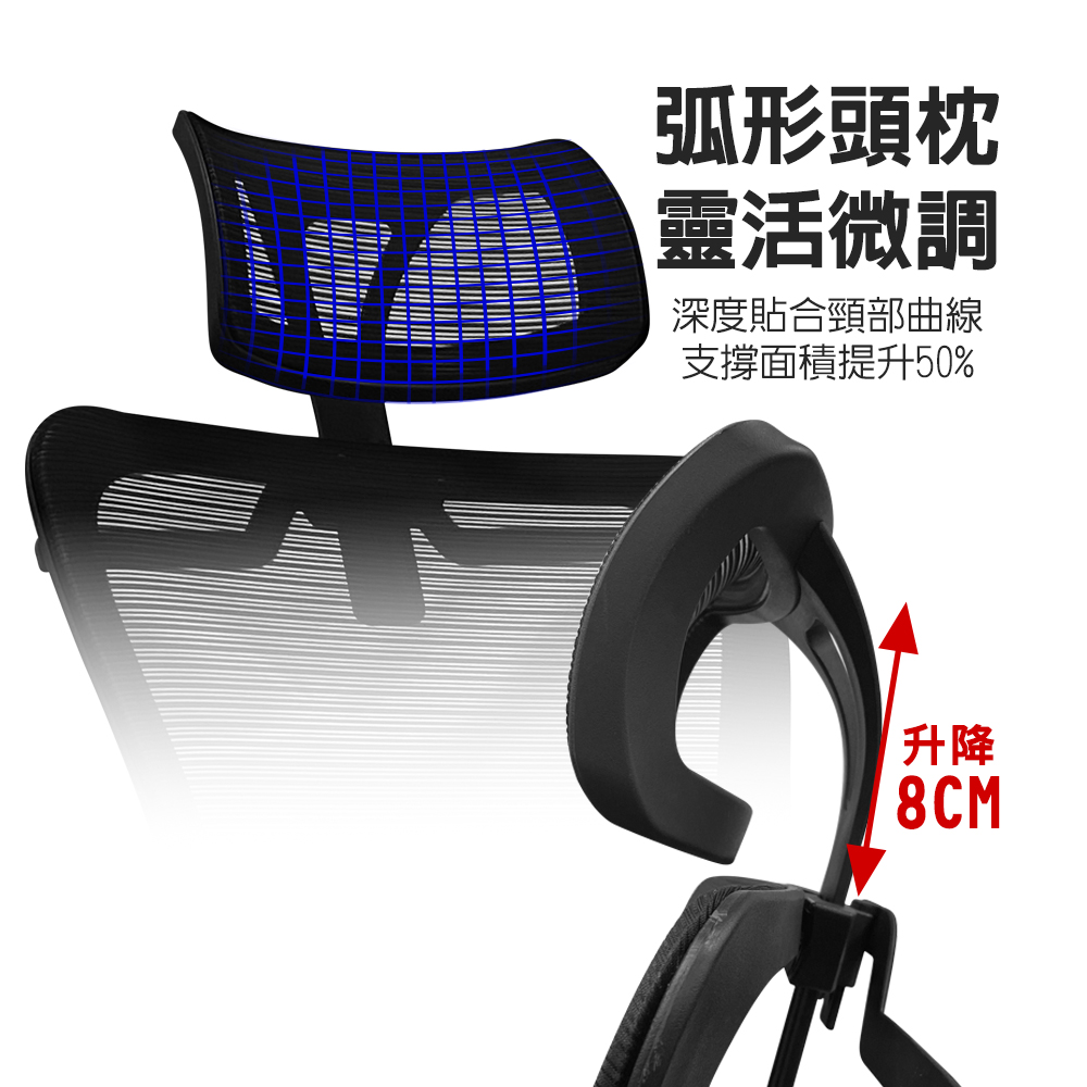 G+ Home No-Assembly Taiwan-Made Ergonomic Triple-Zone 6D Breathable Chair (C6829), , large