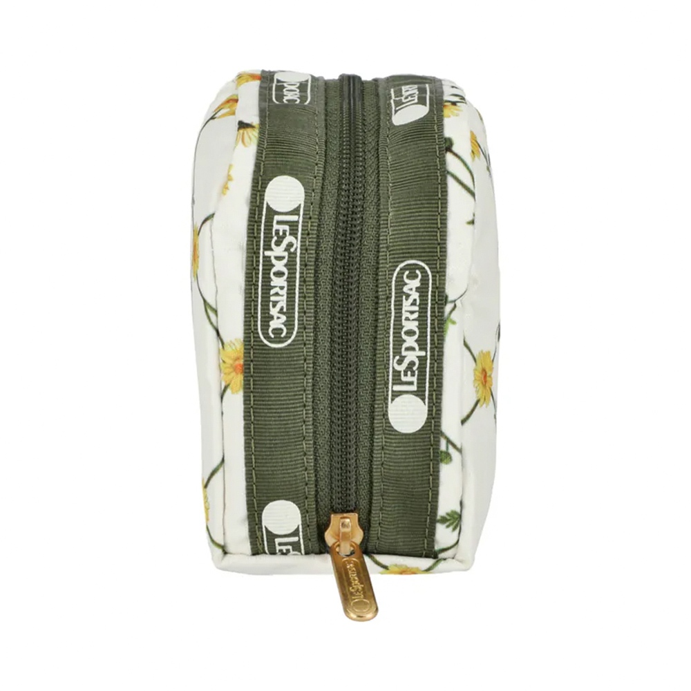|快速出貨|Lesportsac Square Cosmetic 方形收納化妝包 送禮-淡雅雛菊, , large