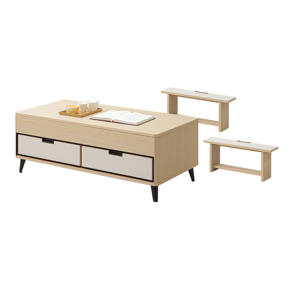 【唯熙傢俱】雷莎原木雙色4尺大茶几, , large