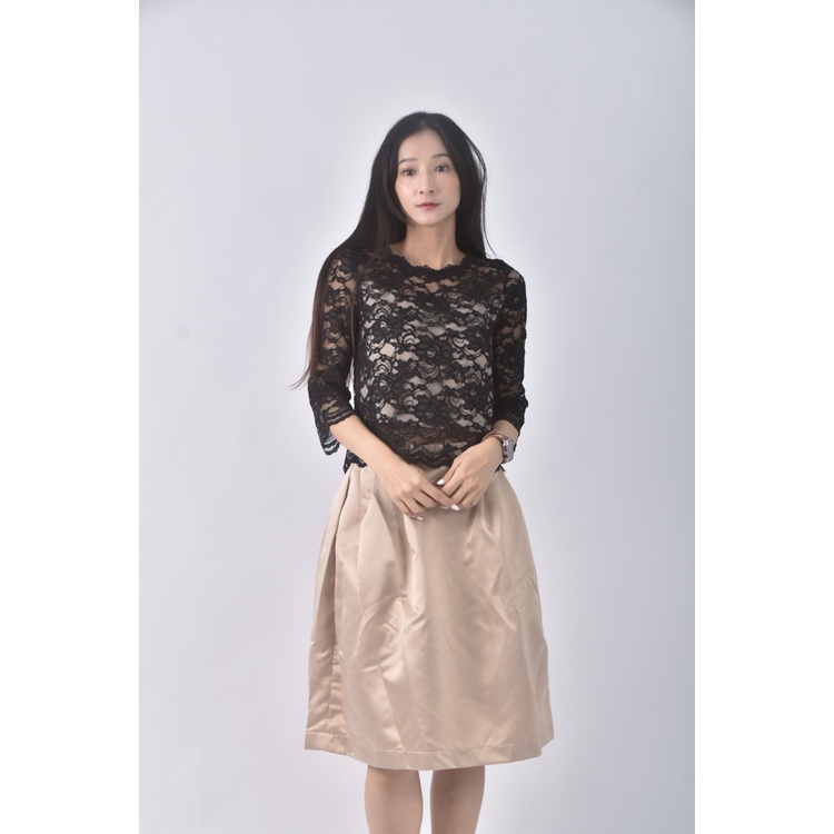 (S) dress lab質感兩件式黑色套裝二手衣, , large