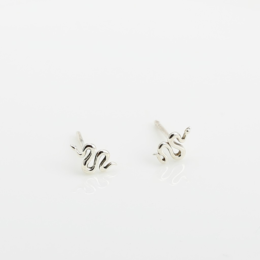 【Angel & Me】Handmade Snake s925 sterling silver earrings Birthday gift, , large
