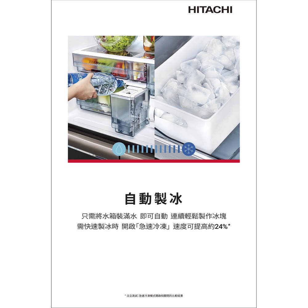 HITACHI 645L High Efficiency Inverter 4-Door Refrigerator Glossy Black HR4N9713DFSVA, , large