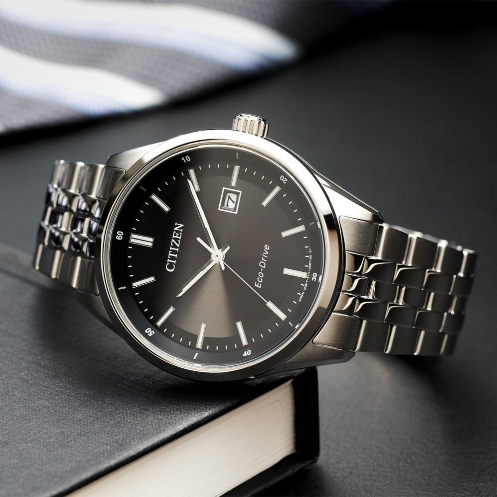 CITIZEN 星辰 光動能經典三針手錶 BM7560-59E, , large
