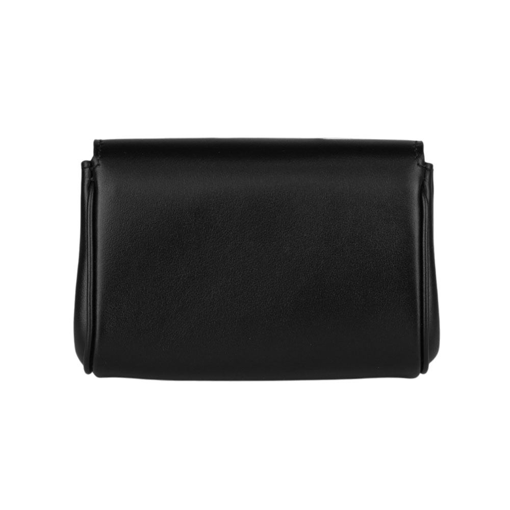 BALENCIAGA Rodeo 金釦平滑小牛皮翻蓋卡包/卡片夾/黑色, , large