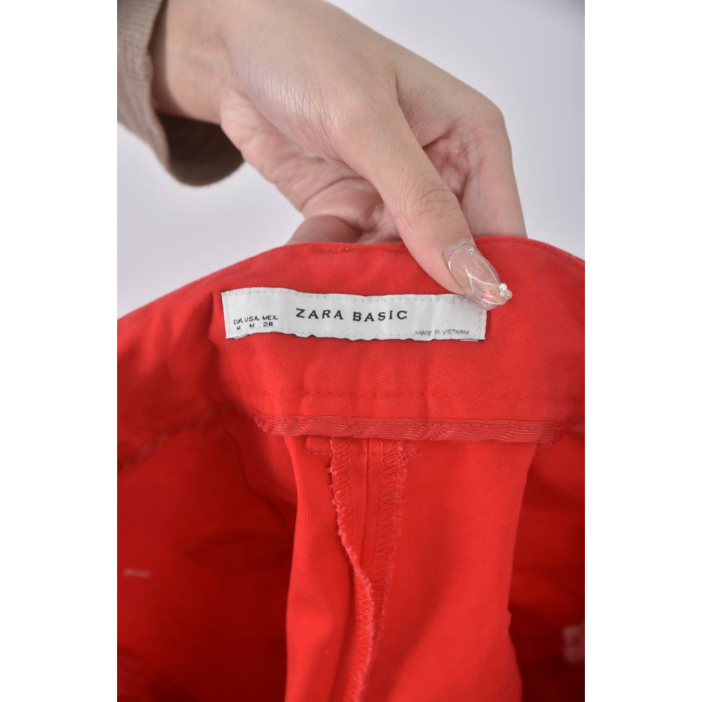 (2XL) zara寬版紅色短褲二手衣, , large