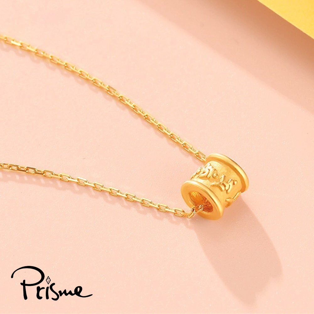 【Prisme Gold】黃金項鍊 六字真言 鍊墜項鍊 (金重：約0.05錢±0.02), , large