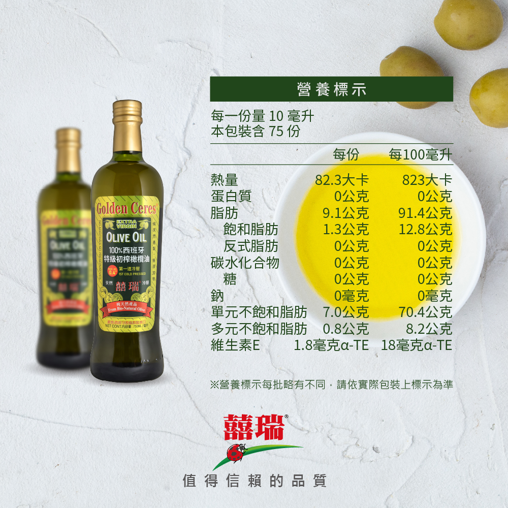 【囍瑞 BIOES】特級冷壓初榨 100% 純橄欖油(750ml)*3瓶, , large