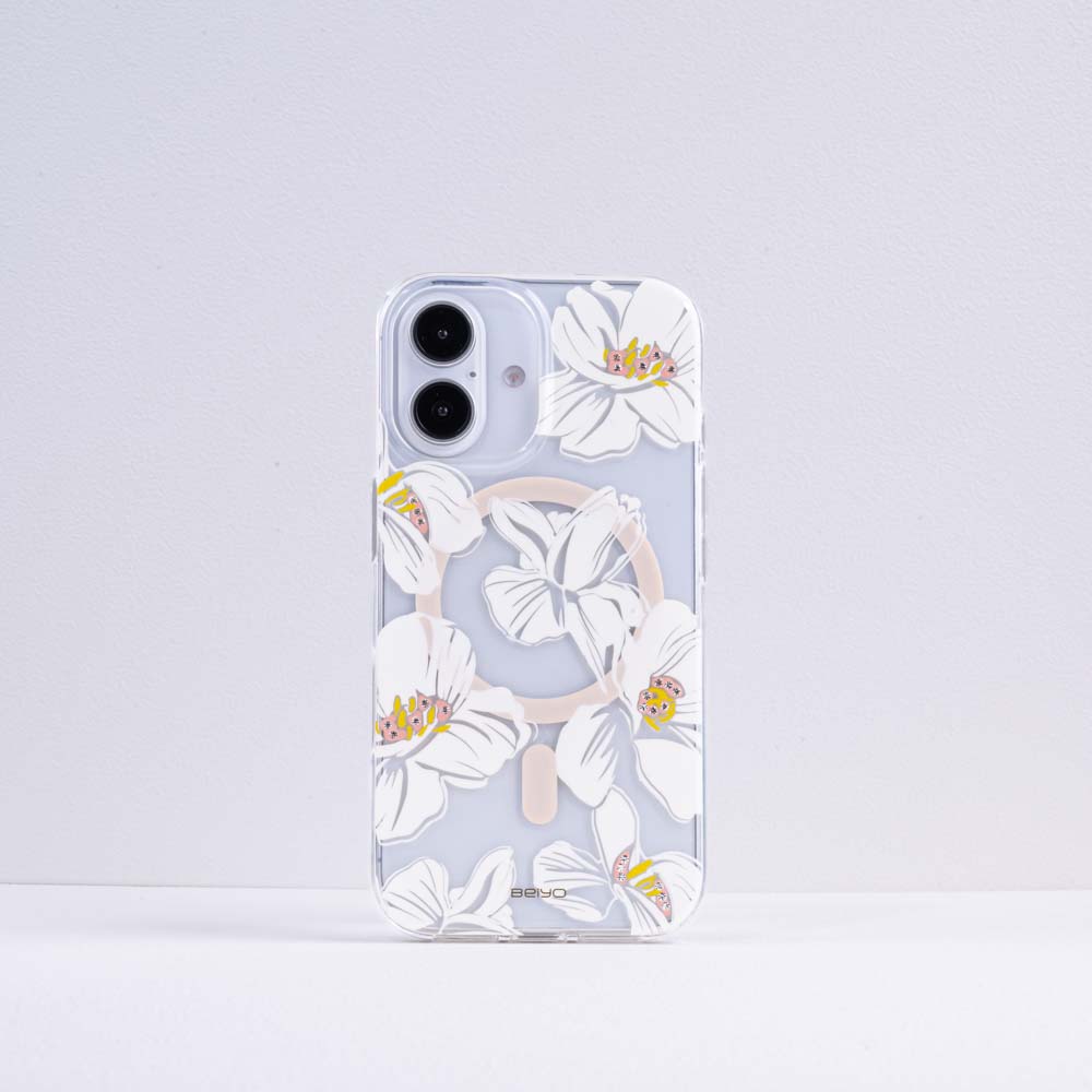 [亞瑟3C] Beiyo 貝優 iPhone 16 Pro Max磁吸防摔手機殼 鑲鑽山茶花 , , large