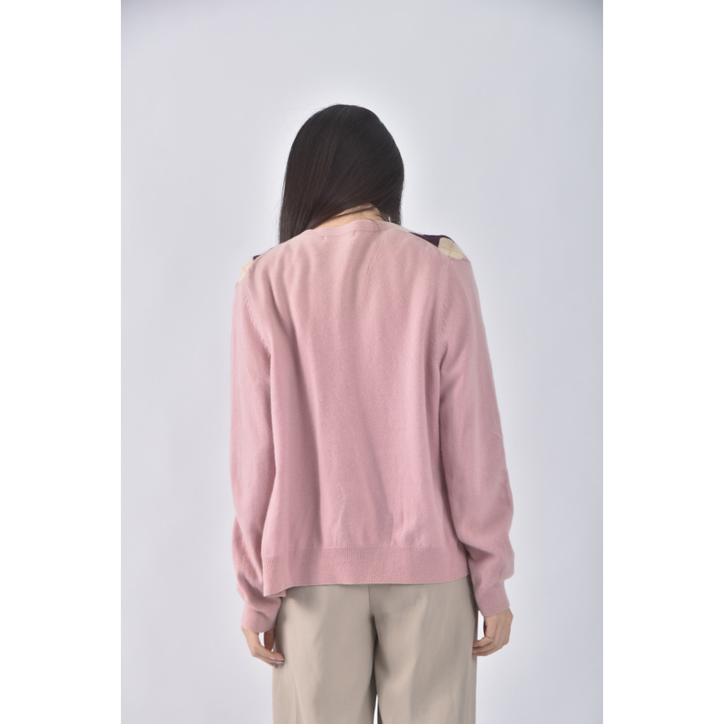 (L) free cashmere格紋粉色外套二手衣, , large