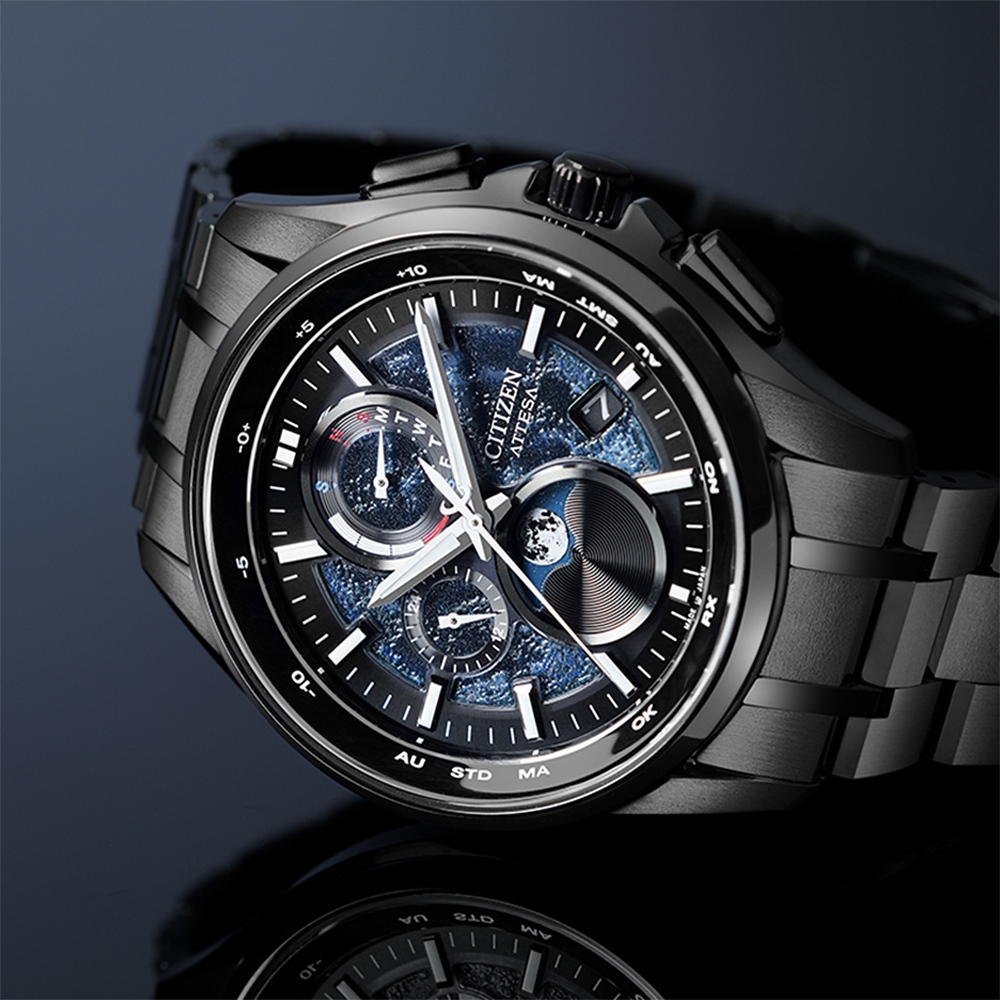 CITIZEN 星辰 HAKUTO-R 限量月相光動能電波手錶 BY1008-67L, , large