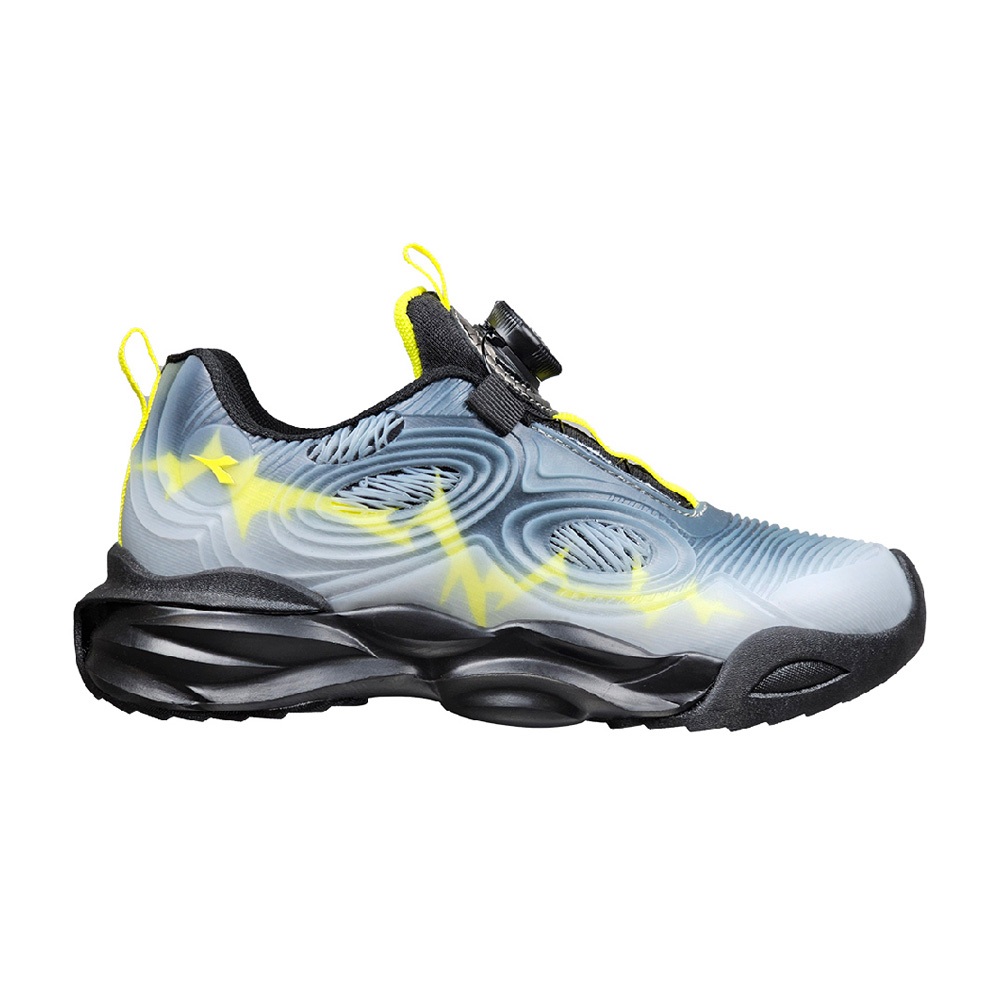 DIADORA迪亞多那 犀牛大童運動鞋 童運動鞋 童鞋 寬楦 透氣 保護後跟 吸震 減壓 健康鞋墊 止滑 灰藍 灰黑, , large