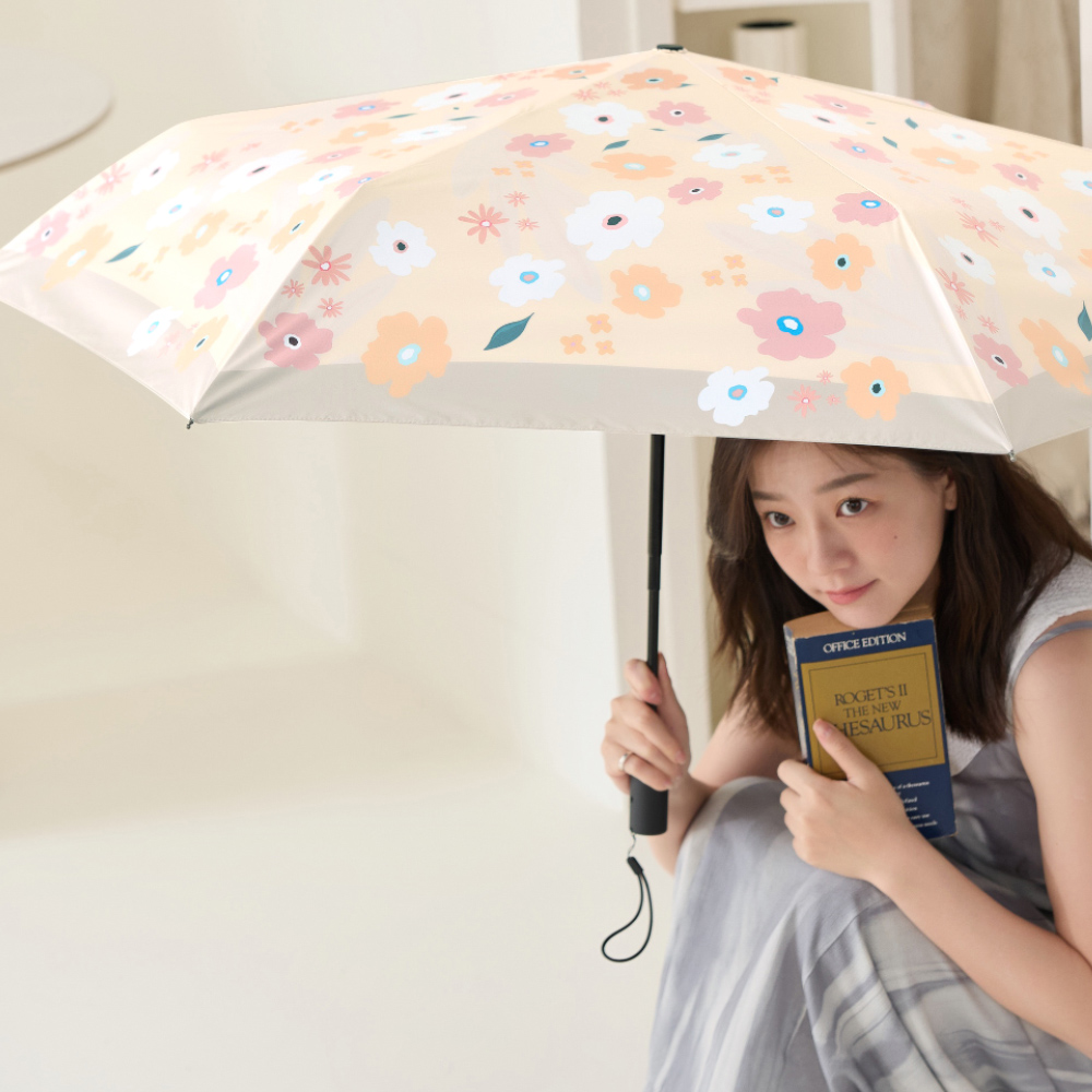 【rento】UV Protection Automatic Umbrella with Black Coating – Blooming Dance