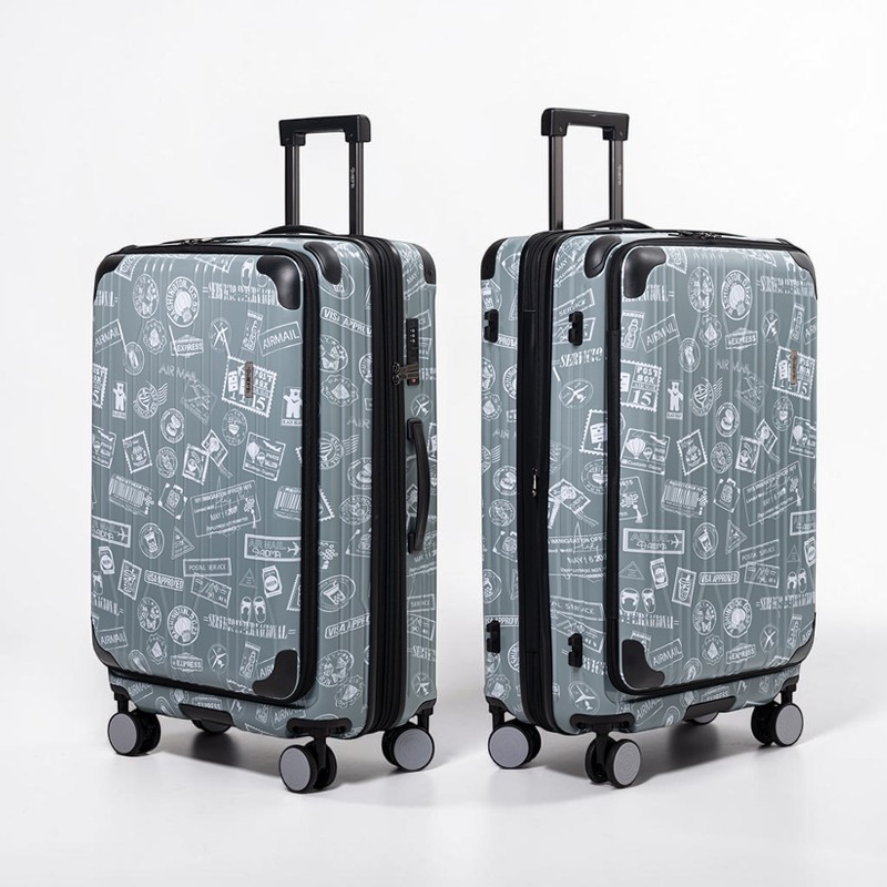 【Alldma鷗德馬】25吋第二代台灣味郵戳雙開箱AD35-鼠草綠郵(贈保護套CF7)