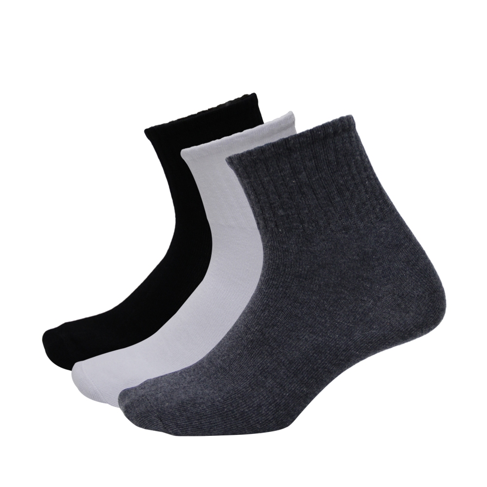 【BVD】1/2 男學生襪-黑 B378(加大) 男襪 短襪, , large