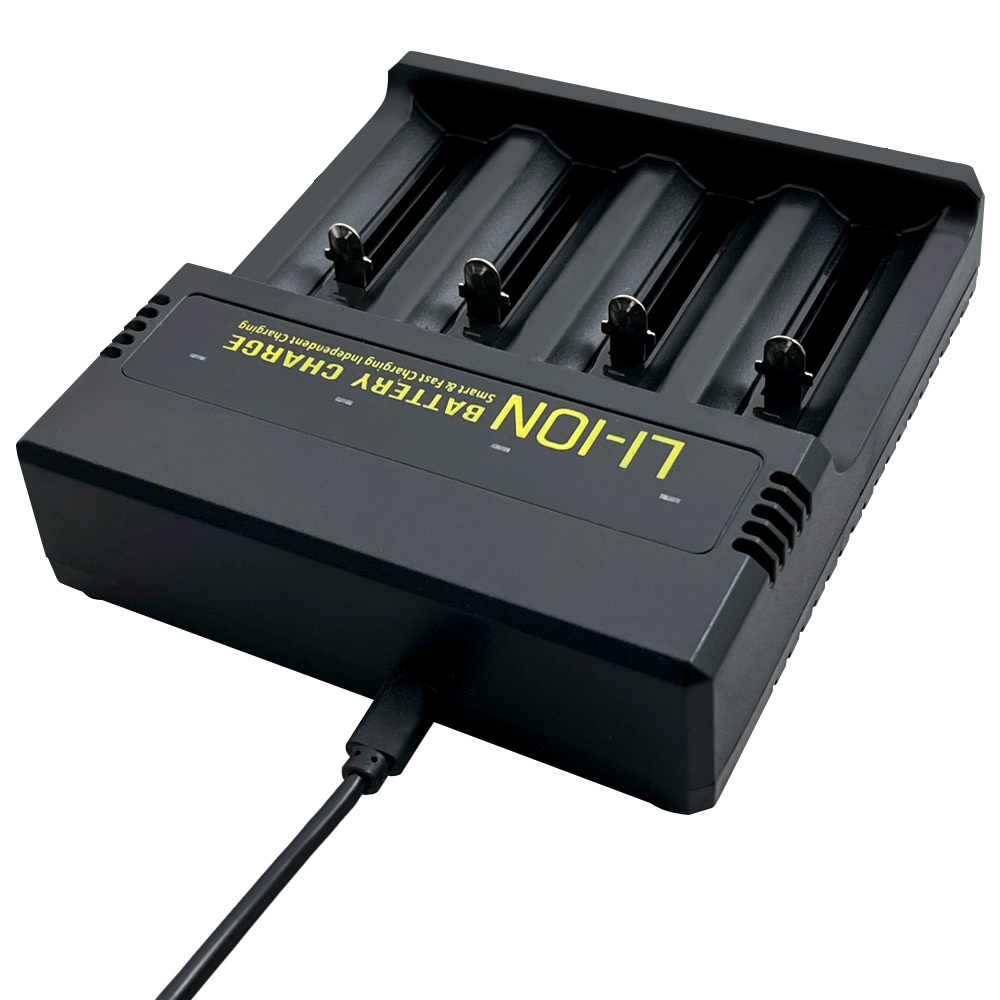 實用牌 PCA-010 智能四槽鋰電池充電器 過載保護 防過熱 防短路 適用, , large