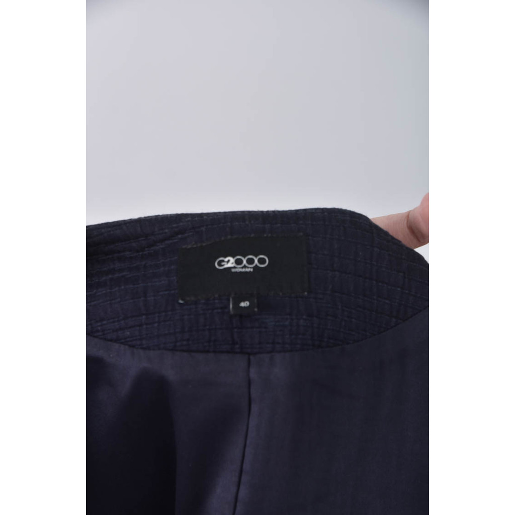 (M) g2000質感棉質拉線藍色外套二手衣, , large