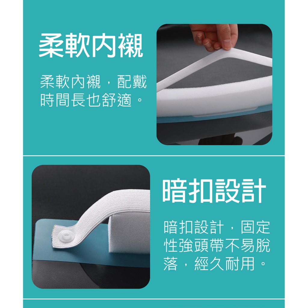 防飛沫不起霧防護面罩 透明面罩  防護面罩 久戴舒適 泡棉防飛沫 防霧 重複使用 藍 綠, , large