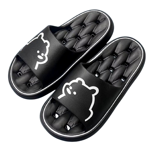 [e shoe store] Jiajia drainage slippers bathroom slippers green 23.5CM, , large
