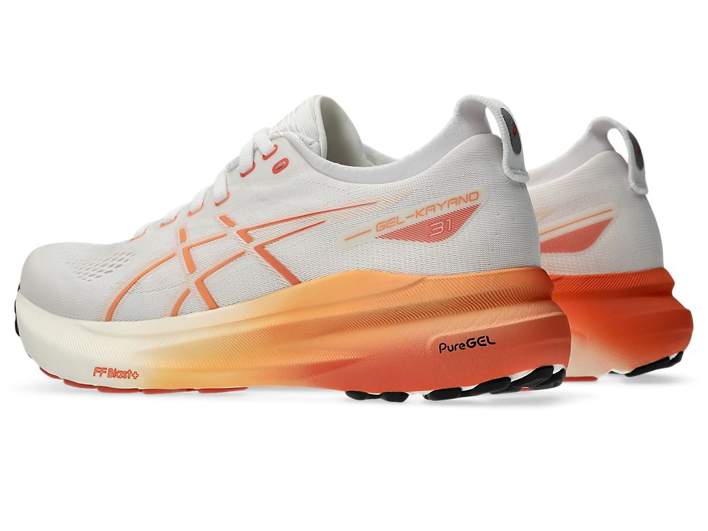 [秉宸] ASICS GEL-KAYANO 31 女慢跑鞋 白橘黃 1012B670-100, , large