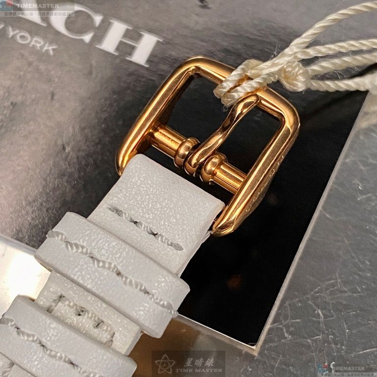 [星晴錶業]COACH手錶,28mm,CH00148貝母錶面玫瑰金錶殼白真皮皮革錶帶款, , large