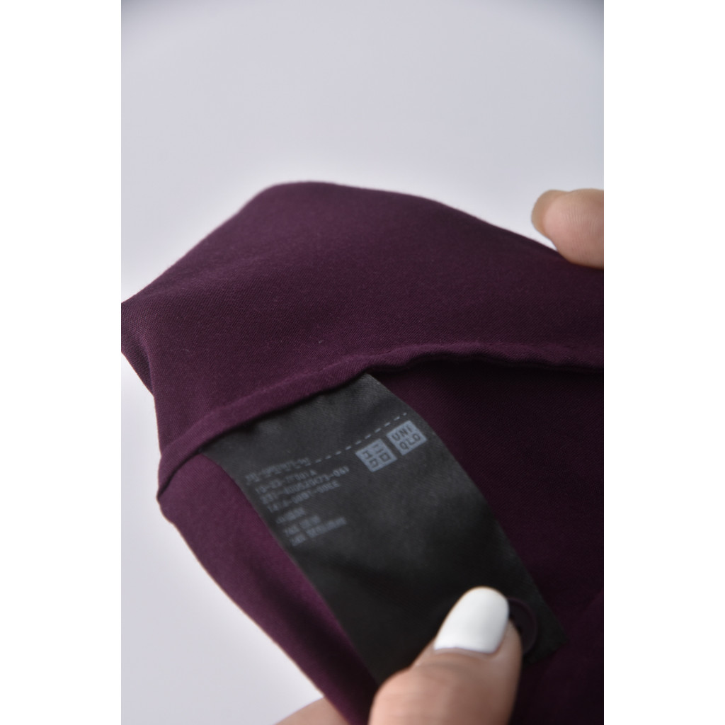 (L) uniqlo簡約紫色襯衫上衣二手衣, , large