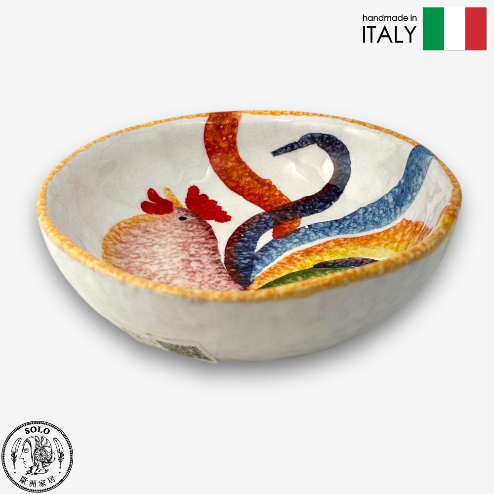 【SOLO Vintage】Modigliani Italian Pottery 14cm Bowl BNG Lucky Rooster Series, , large