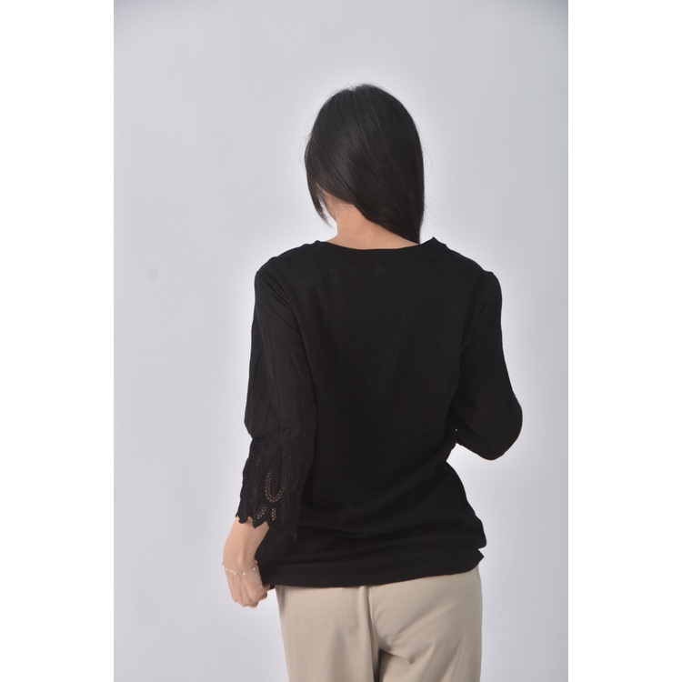 (M) parkhong韓牌寬鬆黑色長袖上衣二手衣, , large