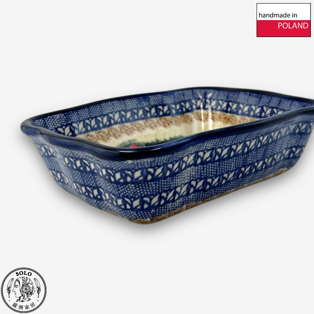 【SOLO歐洲家居】波蘭製 Cerraf 波蘭陶 18.5cm 造型烤盅 烤盤 雅紅之宴系列, , large