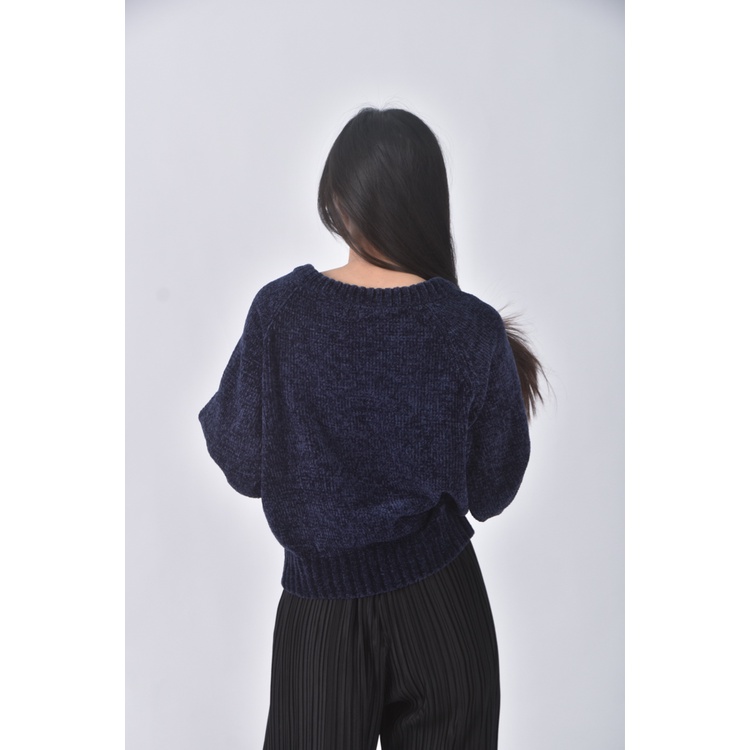 (S) 【國泰航空永續合作】h m質感藍色長袖上衣二手衣, , large