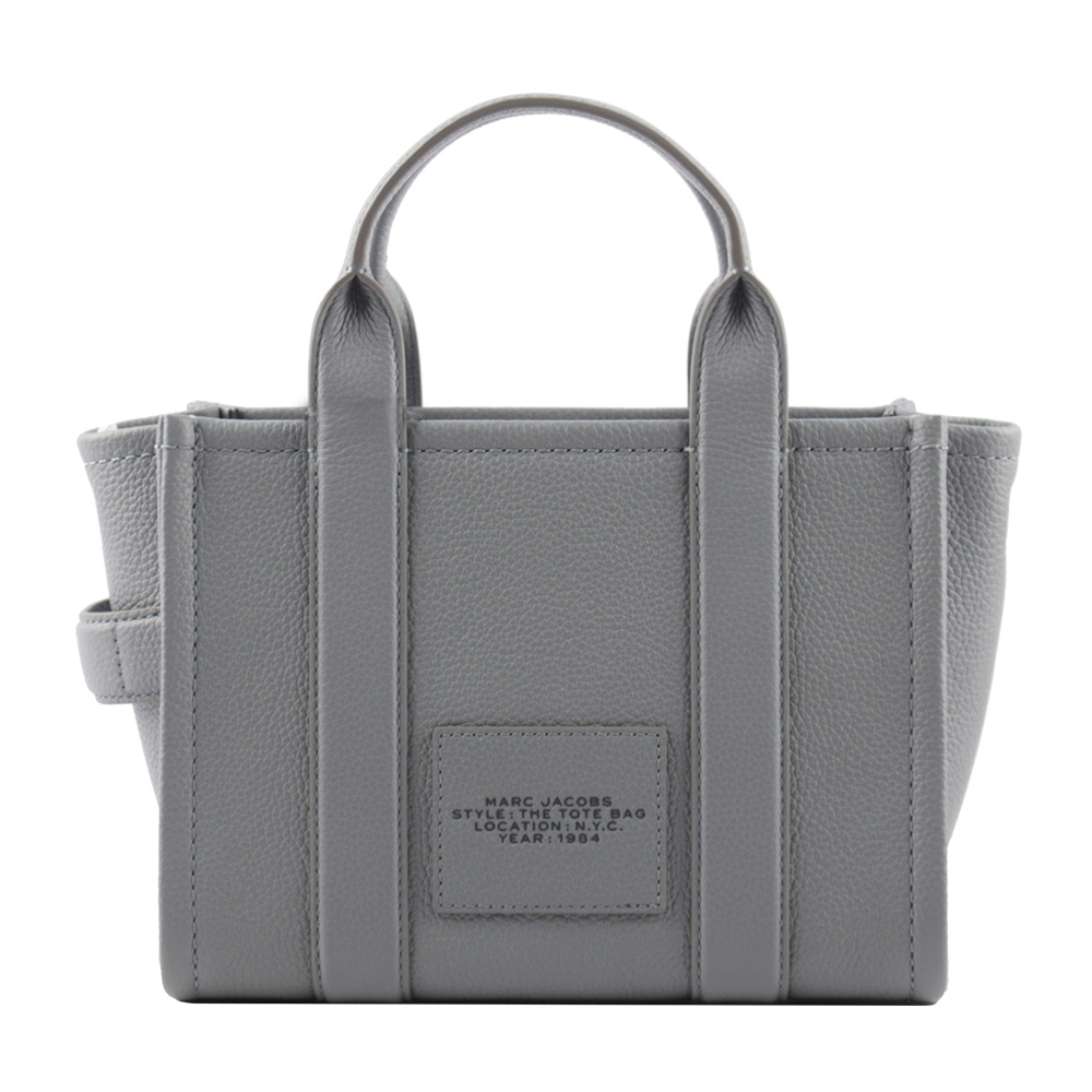 MARC JACOBS THE LEATHER TOTE 粒面皮革小款托特包/灰色, , large